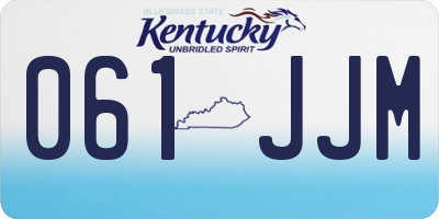 KY license plate 061JJM
