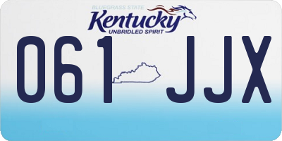 KY license plate 061JJX