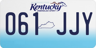 KY license plate 061JJY