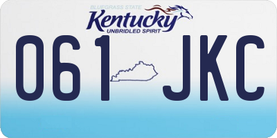 KY license plate 061JKC