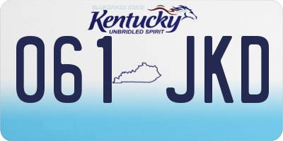 KY license plate 061JKD