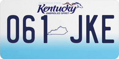 KY license plate 061JKE