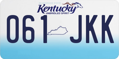 KY license plate 061JKK