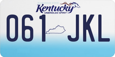 KY license plate 061JKL