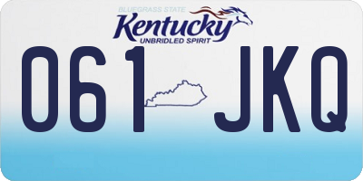 KY license plate 061JKQ