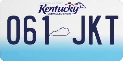 KY license plate 061JKT
