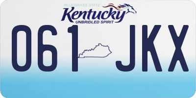 KY license plate 061JKX