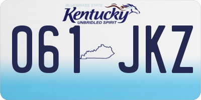 KY license plate 061JKZ
