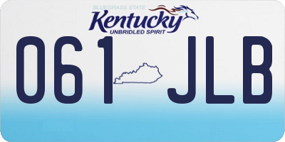 KY license plate 061JLB