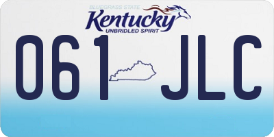 KY license plate 061JLC