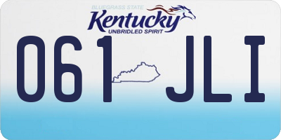 KY license plate 061JLI