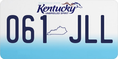 KY license plate 061JLL