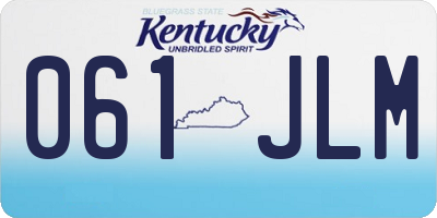 KY license plate 061JLM