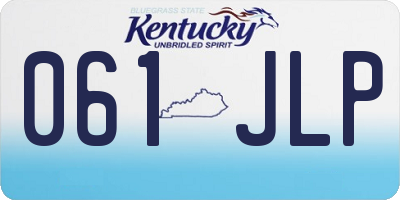 KY license plate 061JLP