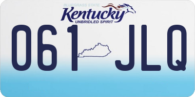 KY license plate 061JLQ