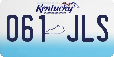 KY license plate 061JLS
