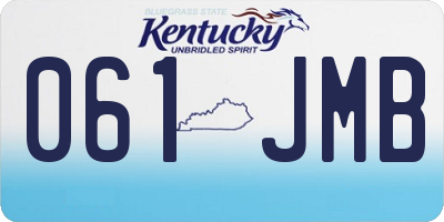 KY license plate 061JMB