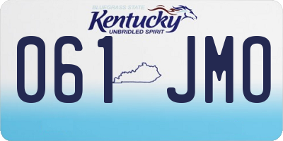 KY license plate 061JMO