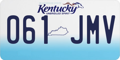 KY license plate 061JMV