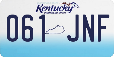 KY license plate 061JNF