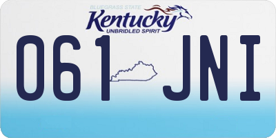 KY license plate 061JNI