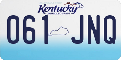 KY license plate 061JNQ