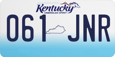KY license plate 061JNR