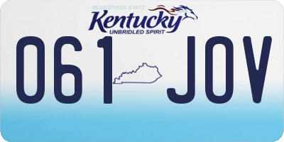 KY license plate 061JOV