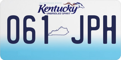 KY license plate 061JPH