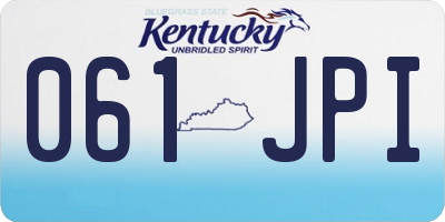 KY license plate 061JPI