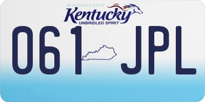 KY license plate 061JPL