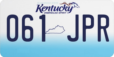 KY license plate 061JPR
