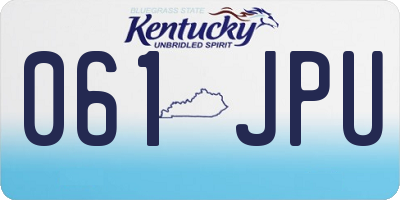 KY license plate 061JPU