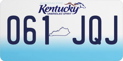 KY license plate 061JQJ