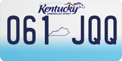 KY license plate 061JQQ