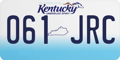 KY license plate 061JRC