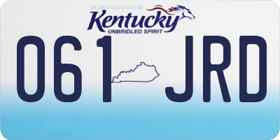 KY license plate 061JRD