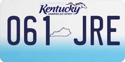 KY license plate 061JRE