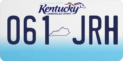 KY license plate 061JRH