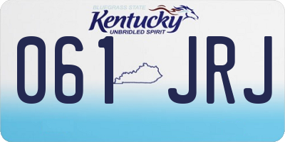 KY license plate 061JRJ