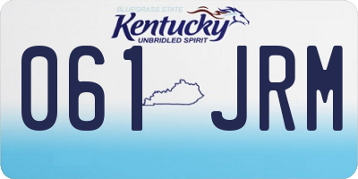 KY license plate 061JRM