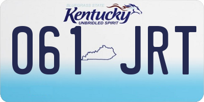 KY license plate 061JRT