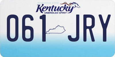 KY license plate 061JRY