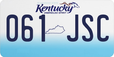 KY license plate 061JSC
