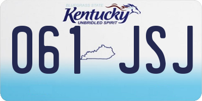 KY license plate 061JSJ