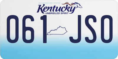 KY license plate 061JSO