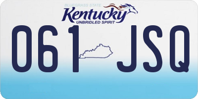 KY license plate 061JSQ