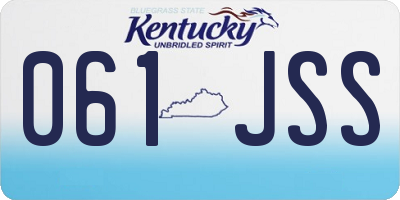 KY license plate 061JSS