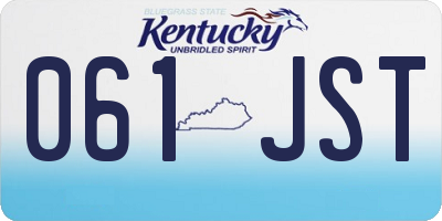 KY license plate 061JST