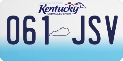 KY license plate 061JSV